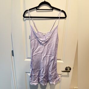 Lola Grace Lavender Cowl Neck Slip Dress